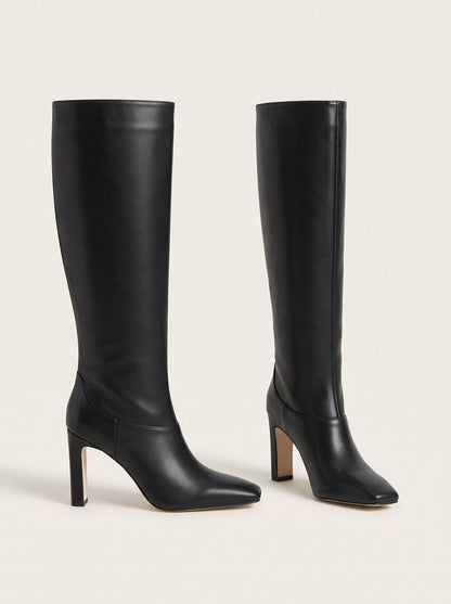 Women's Knee-High Stiletto Boots – Black – packshot