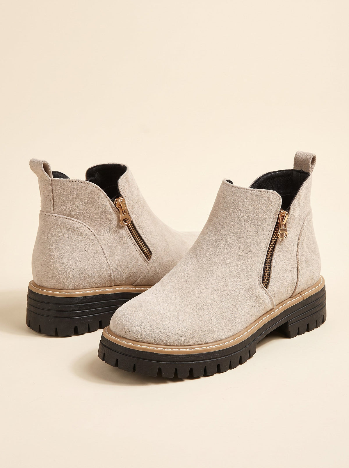 Women's Ankle Boots – Beige – packshot