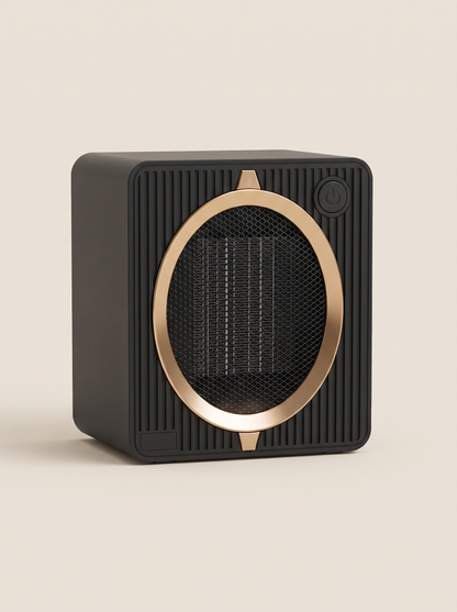 Compact Upright Fan Heater – Black – product view