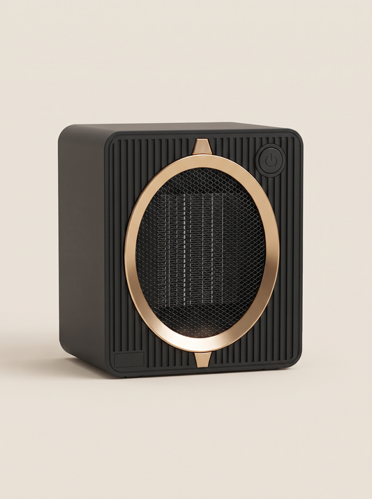 Compact Upright Fan Heater – Black – product view
