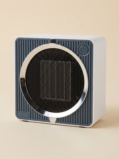 Compact Upright Fan Heater – White – product view