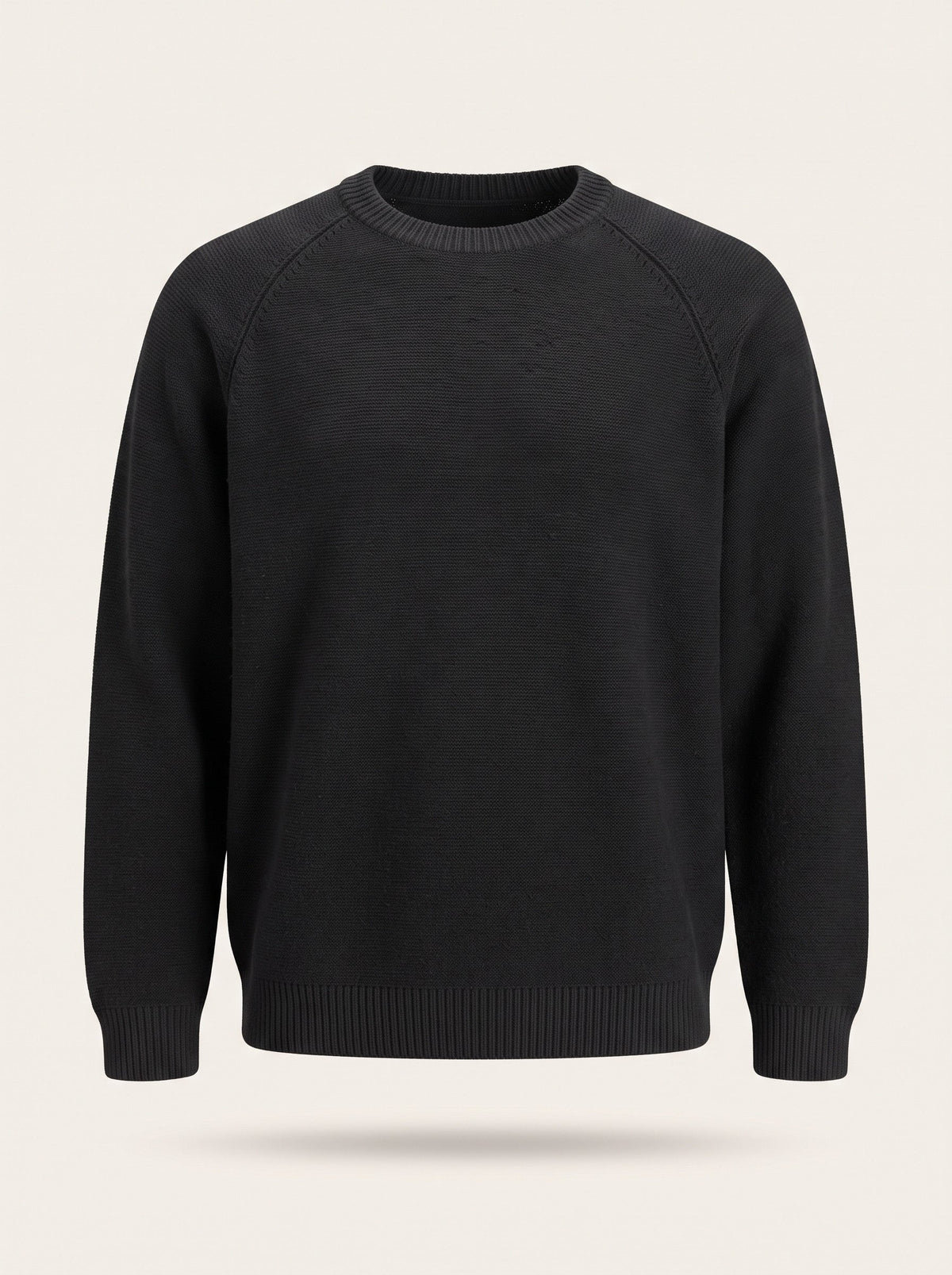Men's Crew Neck Jumper – Black – packshot
