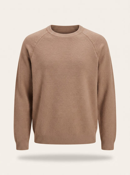 Men's Crew Neck Jumper – Brown – packshot