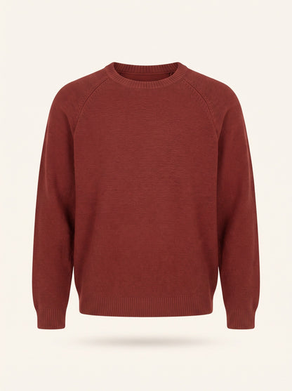 Men's Crew Neck Jumper – Red – packshot