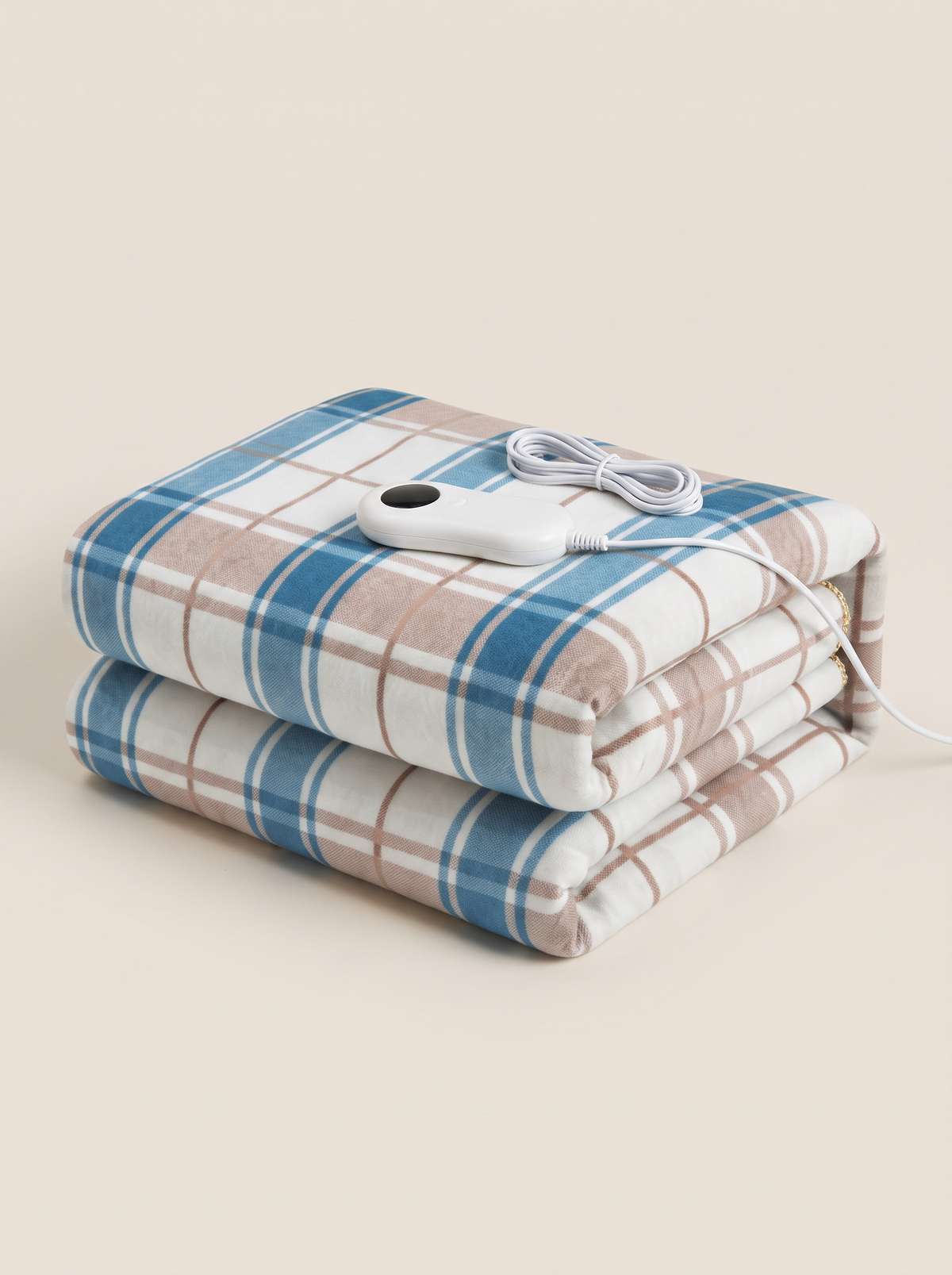 Electric Heated Blanket – Blue Check – product view