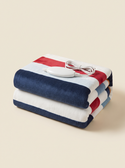 Electric Heated Blanket – Red Stripe – product view