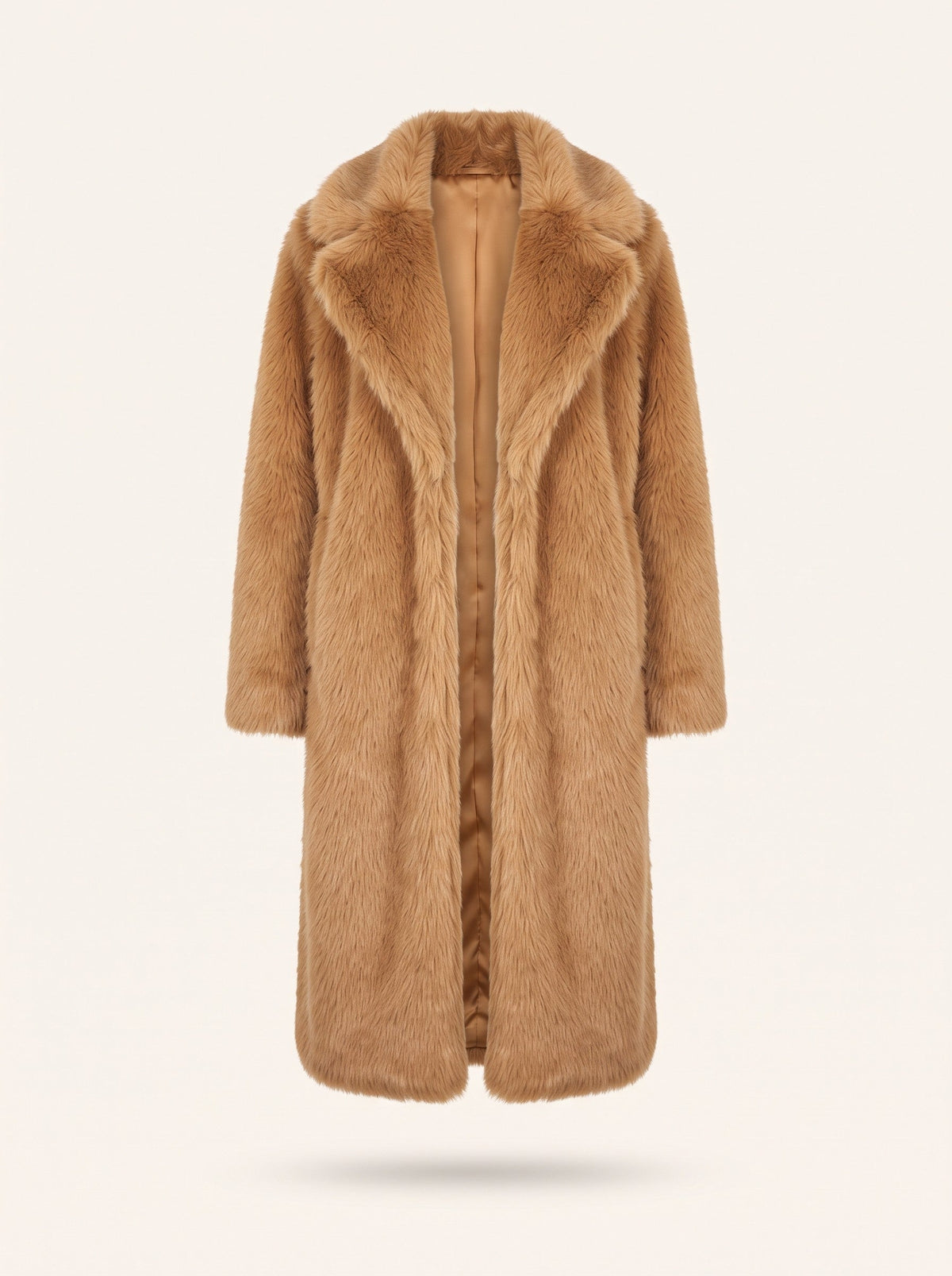 Women's Longline Faux Fur Coat – Amber Fox – packshot