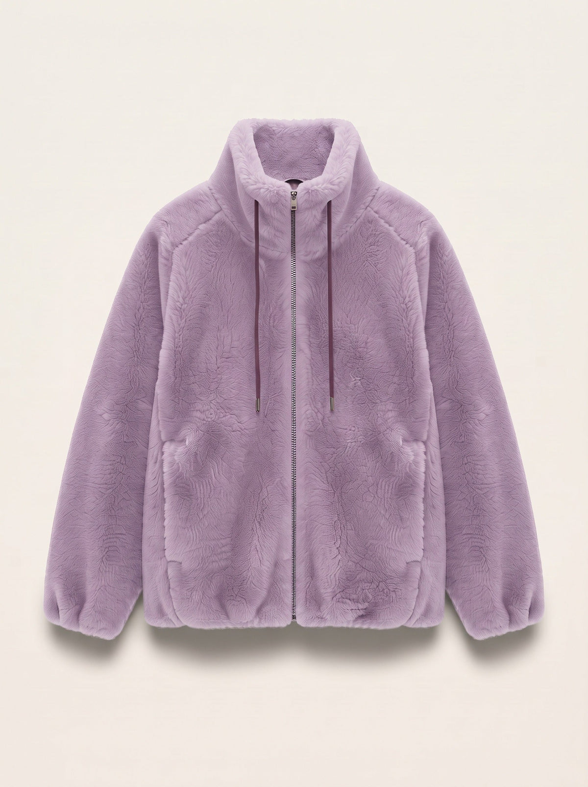 Women's Faux Shearling Jacket – Light Purple – packshot