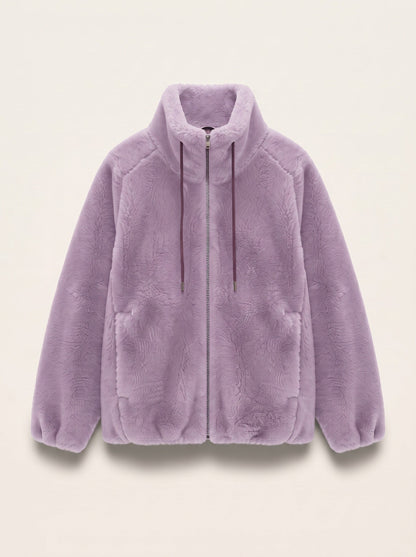 Women's Faux Shearling Jacket – Light Purple – packshot