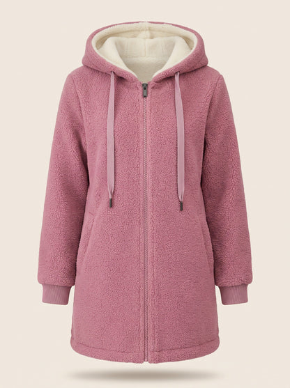 Women's Hooded Fleece Jacket – Pink – front packshot