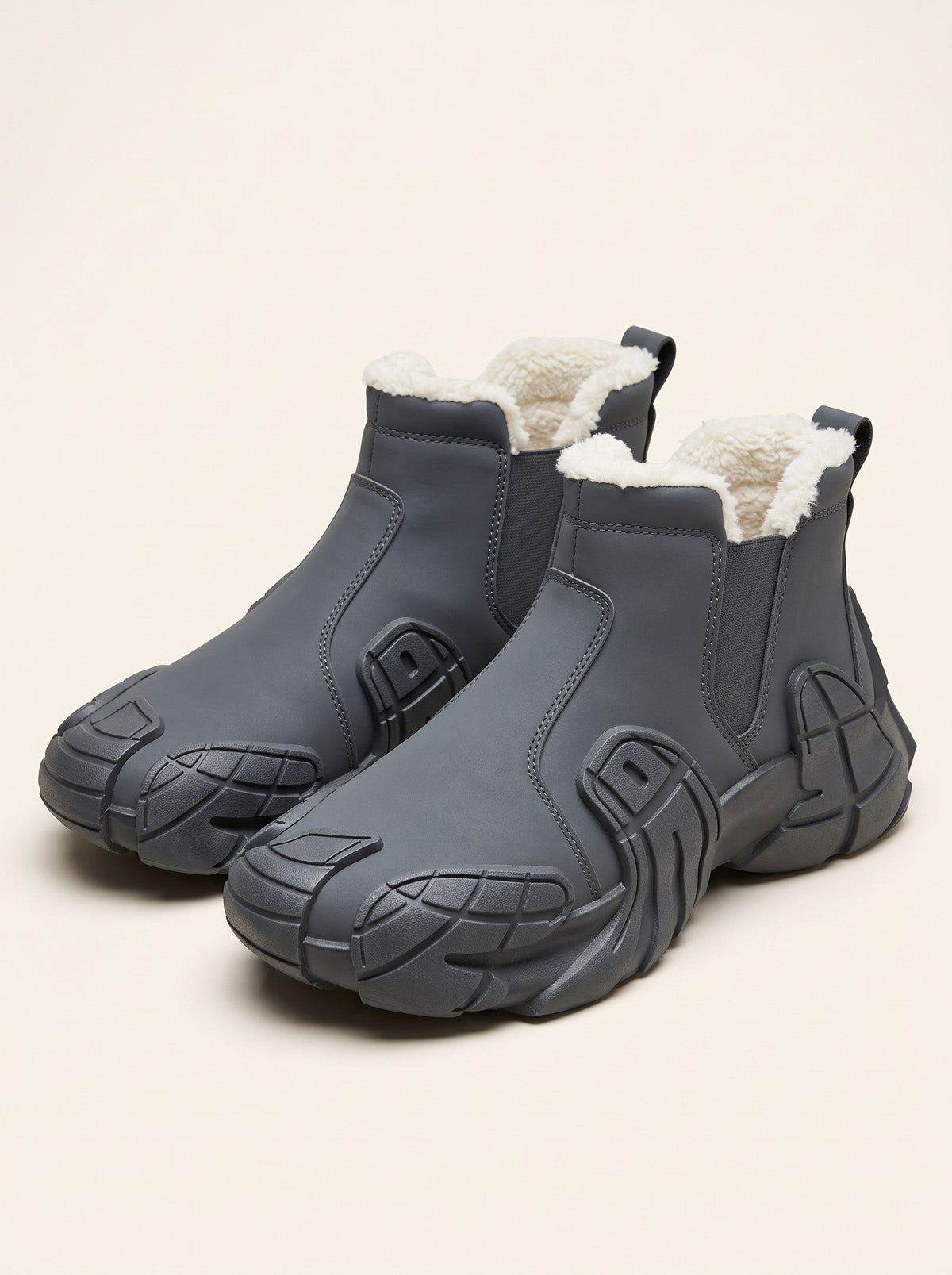 Fleece Lined Winter Boots – Grey – packshot