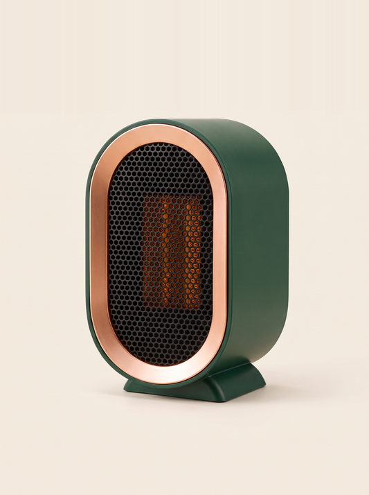 Portable Ceramic Heater 1200 W – Green – on plain background