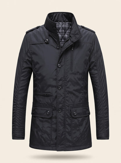 Men's Insulated Winter Coat – Black – front packshot