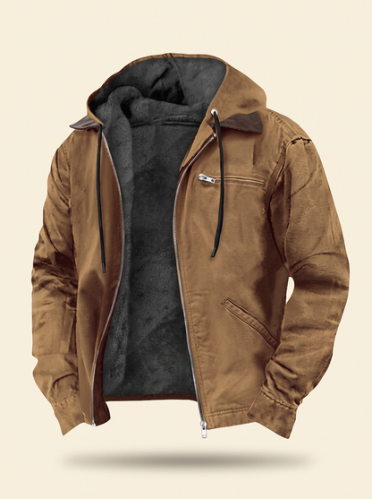 Men's Lightweight Jacket – Brown – front view on plain background