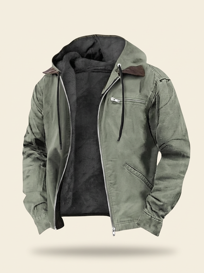 Men's Lightweight Jacket – Green – front view on plain background
