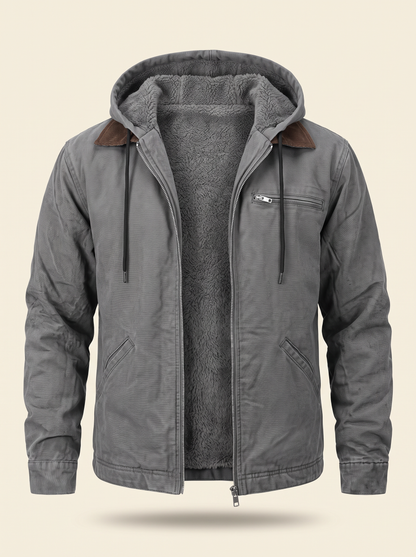 Men's Lightweight Jacket – Grey – front view on plain background