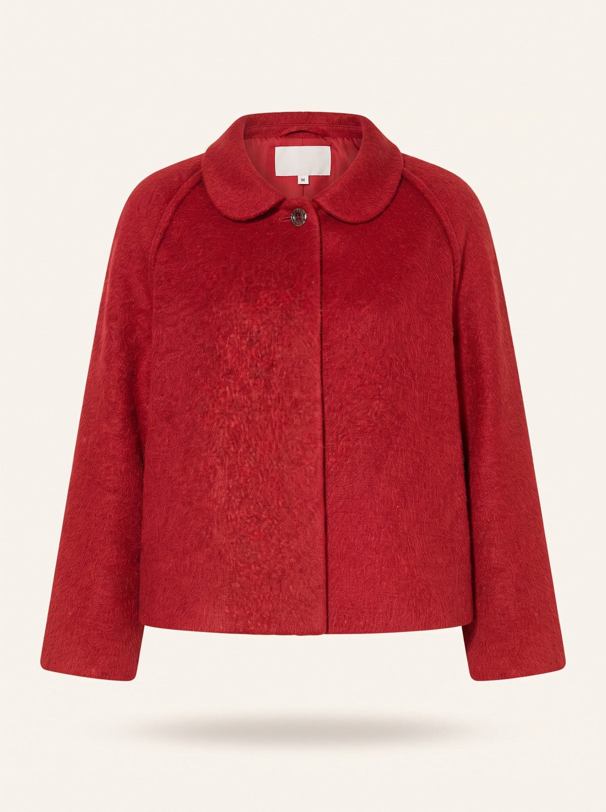 Women's Short Wool-Look Jacket – Red – packshot