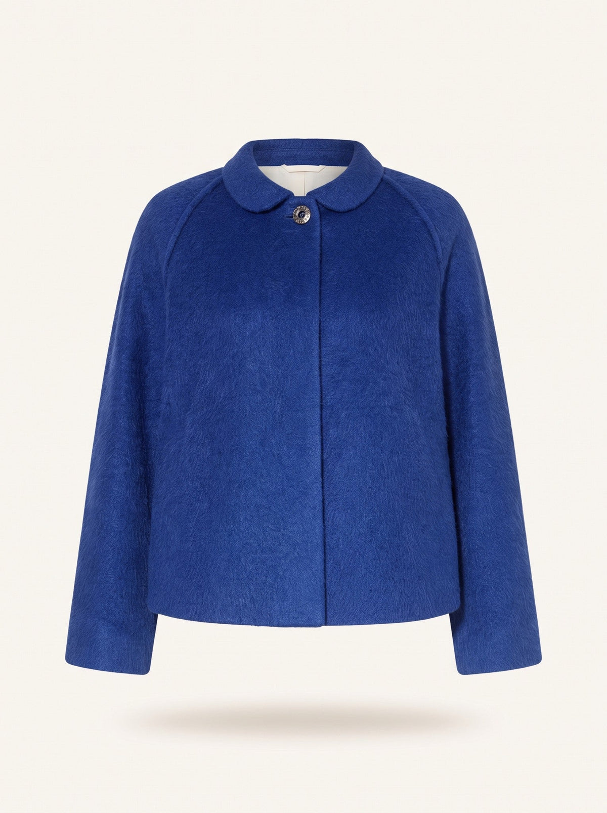 Women's Short Wool-Look Jacket – Royal Blue – packshot