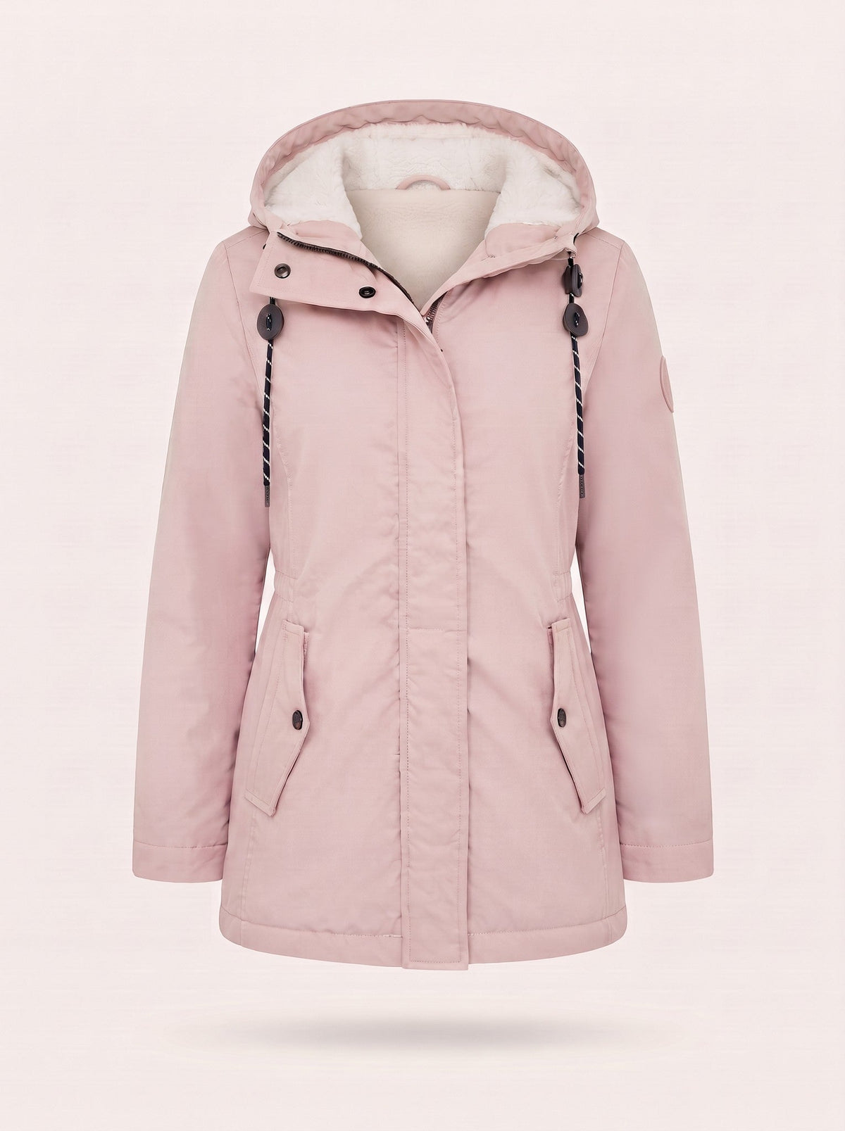 Women's Water-Repellent Hooded Coat – Pink – packshot