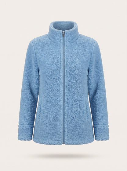 Women's Teddy Fleece Jacket – Light Blue – packshot
