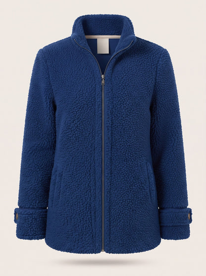 Women's Teddy Fleece Jacket – Royal Blue – packshot