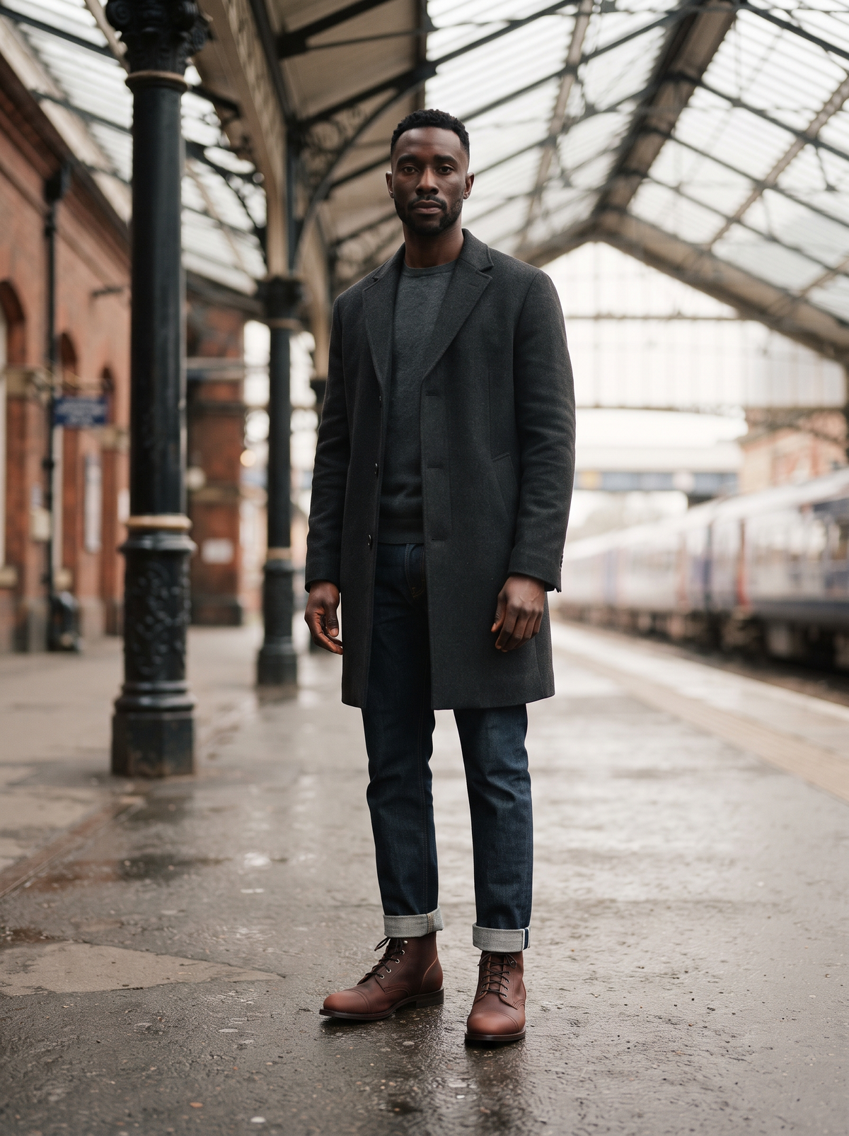 Cap-Toe Lace-Up Boots – Mahogany – commute
