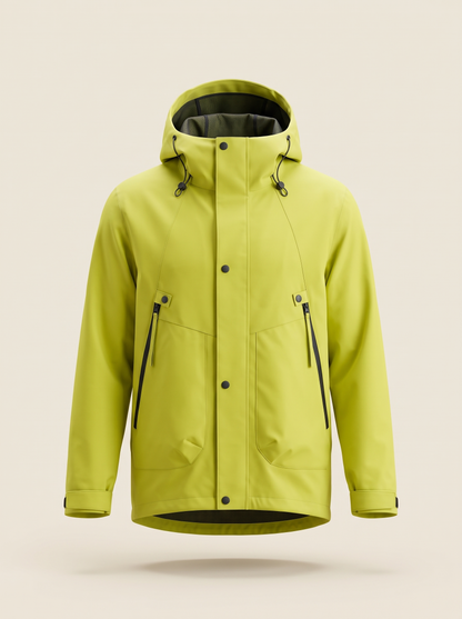 Hooded Shell Jacket – Lime – product view