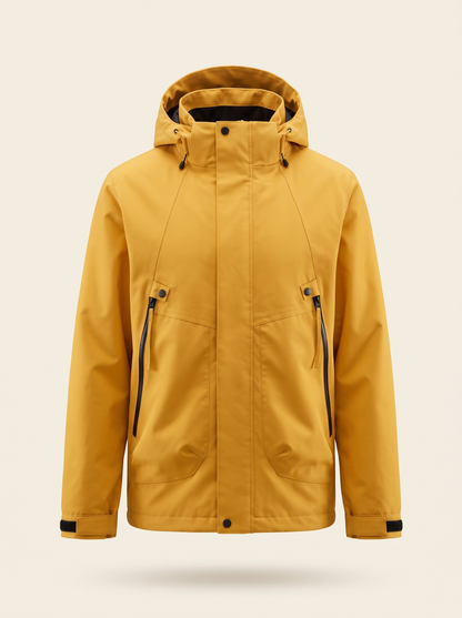 Hooded Shell Jacket – Mustard – product view