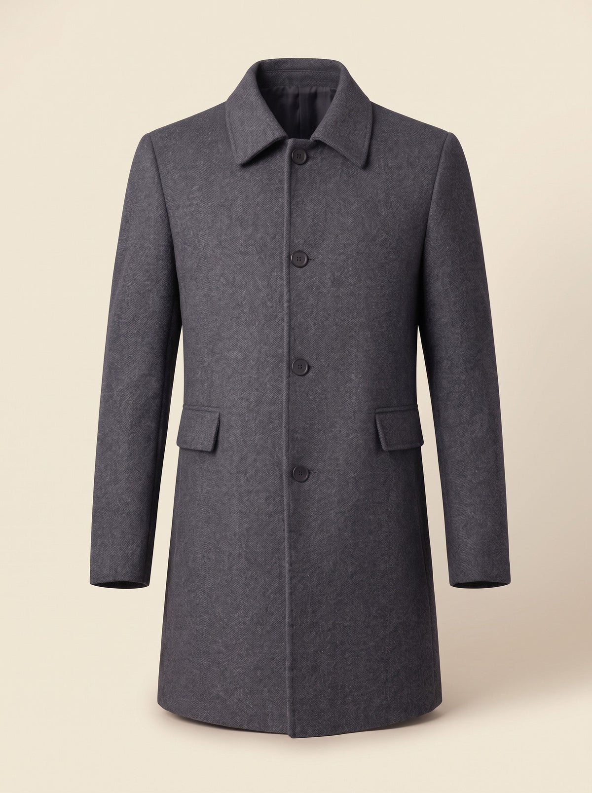 Men's Wool Blend Overcoat – Grey – packshot