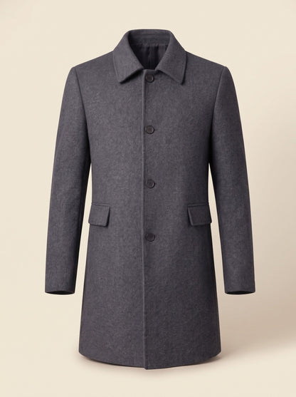Men's Wool Blend Overcoat – Grey – packshot