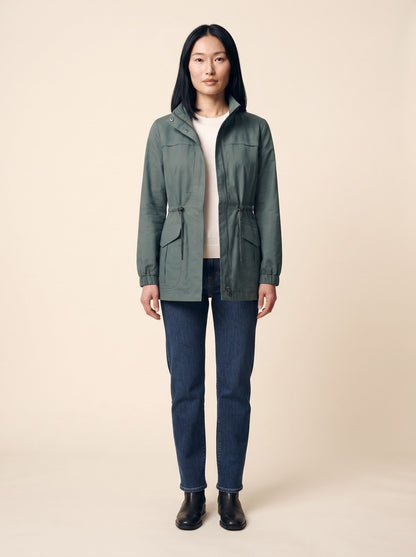 Women's Utility Jacket – Green – on model