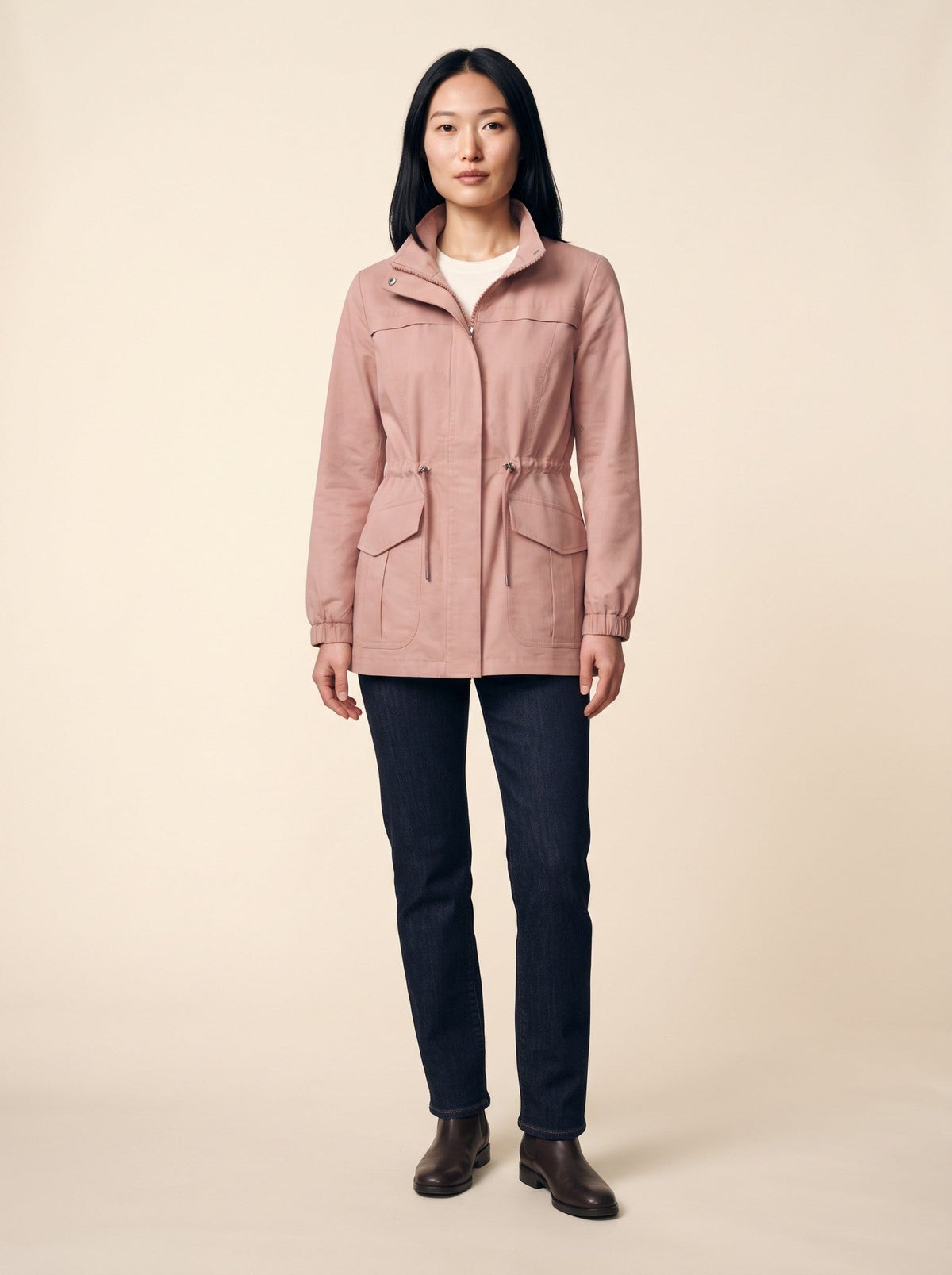Women's Utility Jacket – Pink – on model