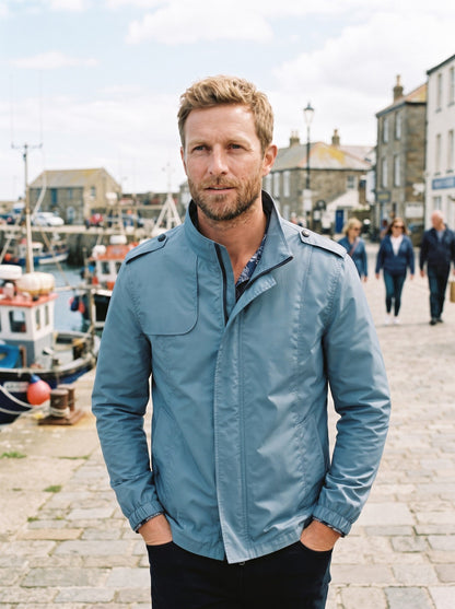 Men's Lightweight Windbreaker Jacket – Light Blue – lifestyle