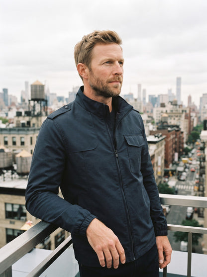 Men's Lightweight Windbreaker Jacket – Navy – lifestyle