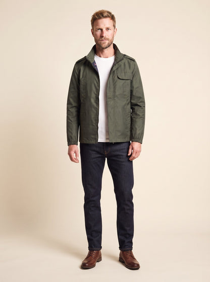 Men's Lightweight Windbreaker Jacket – Green – on model