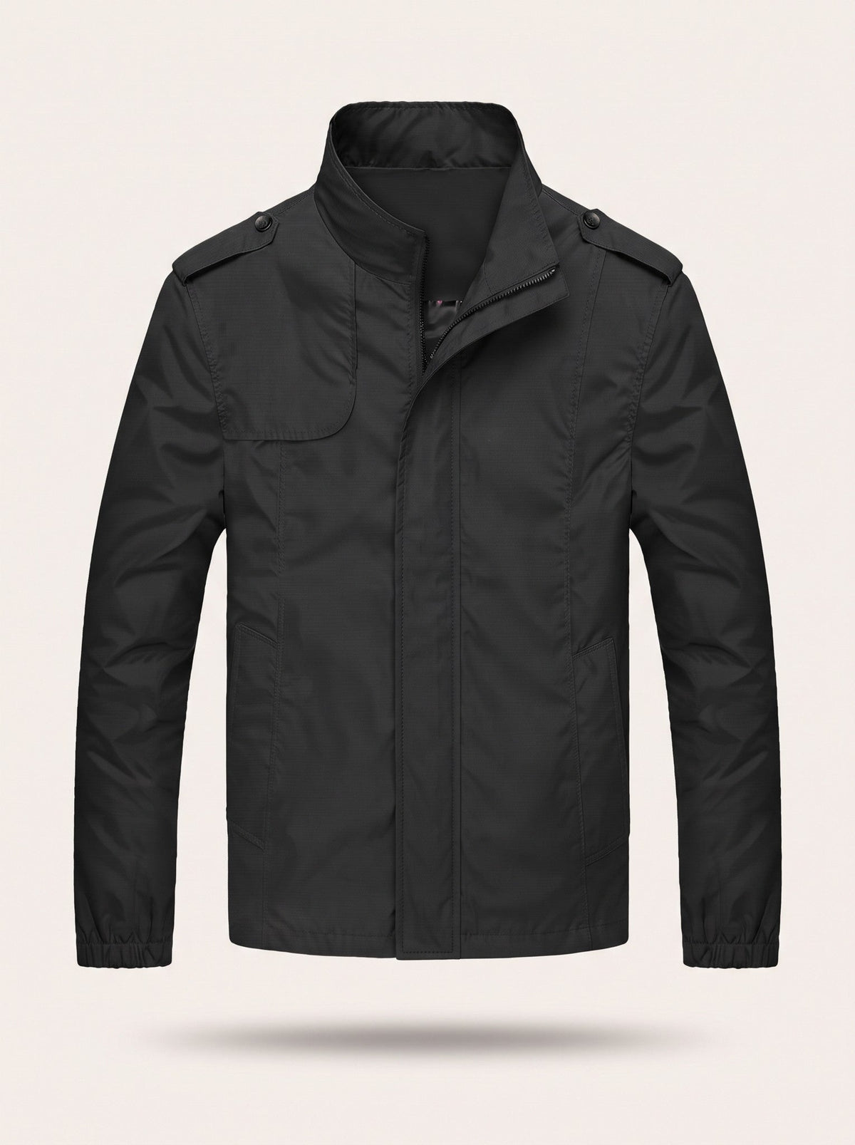 Men's Lightweight Windbreaker Jacket – Black – packshot