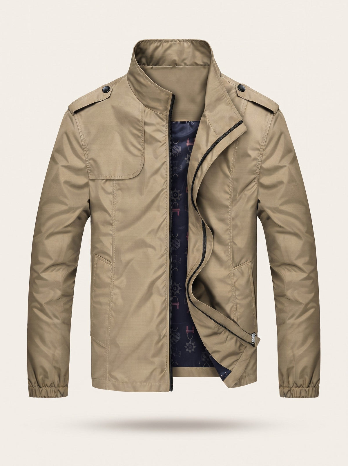 Men's Lightweight Windbreaker Jacket – Khaki – packshot