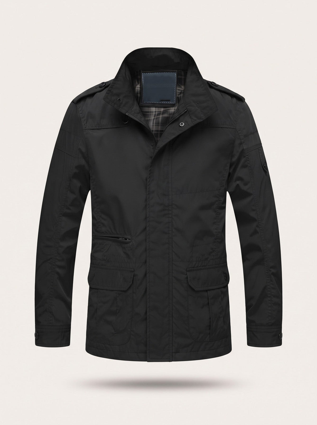 Men's Classic Windbreaker Jacket – Black – packshot