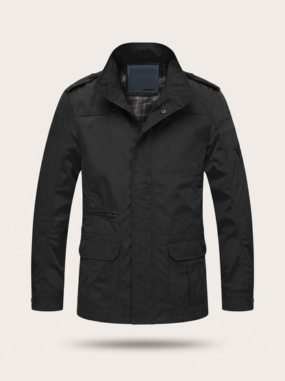 Men's Classic Windbreaker Jacket – Black – packshot