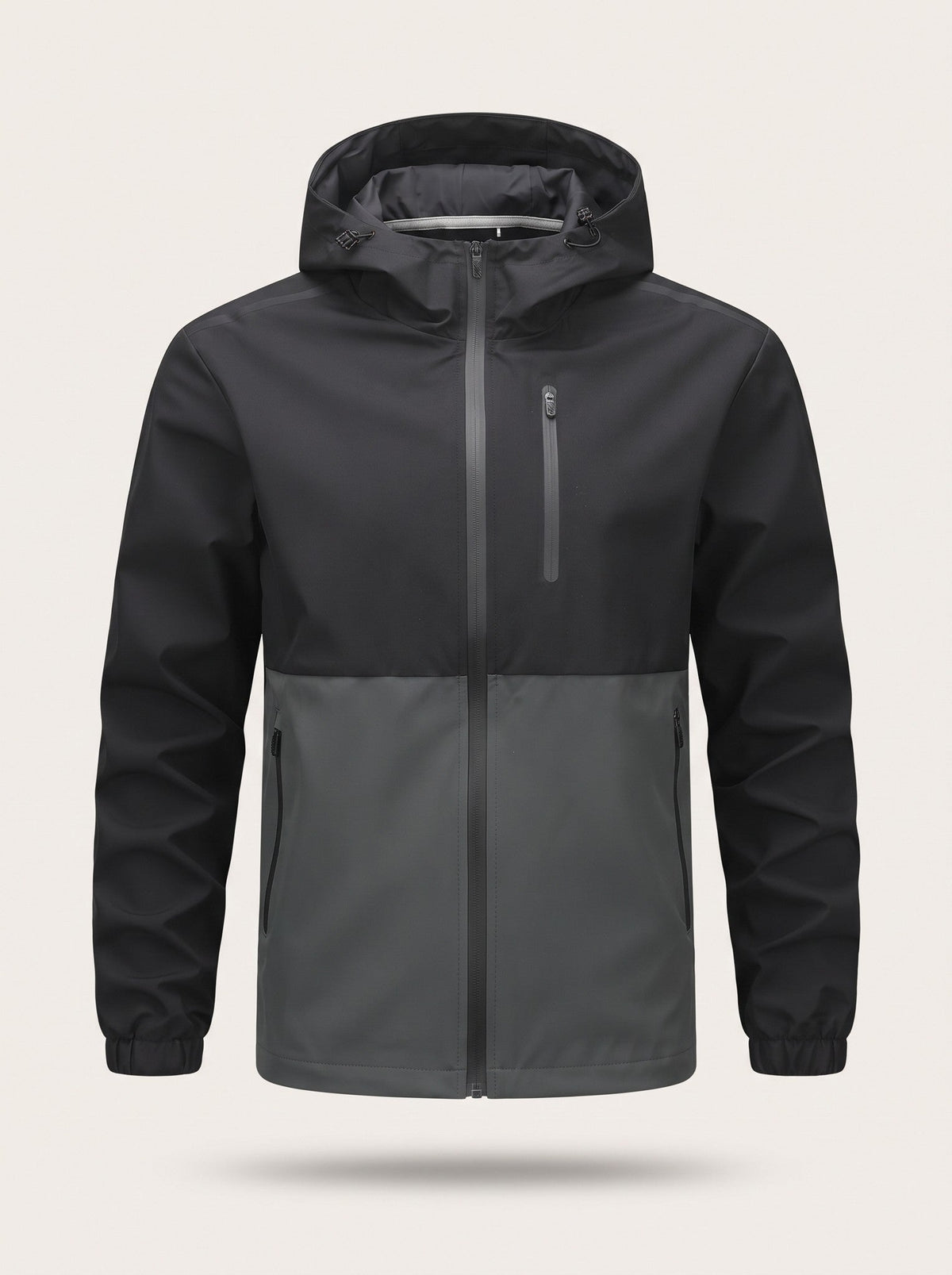 Men's Colour Block Hooded Jacket – Slate Grey – packshot