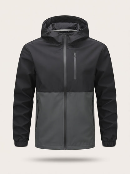 Men's Colour Block Hooded Jacket – Slate Grey – packshot
