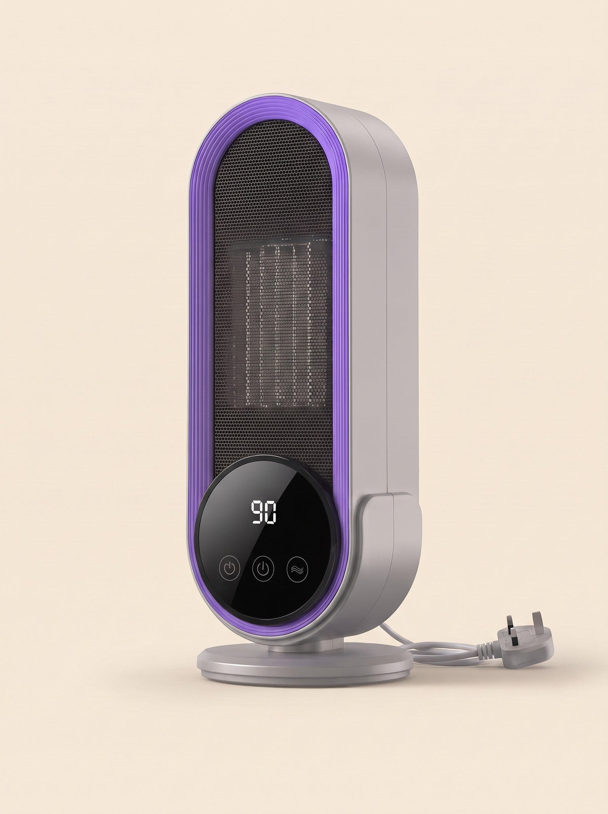 Ceramic Fan Heater 1200 W – Grey – packshot