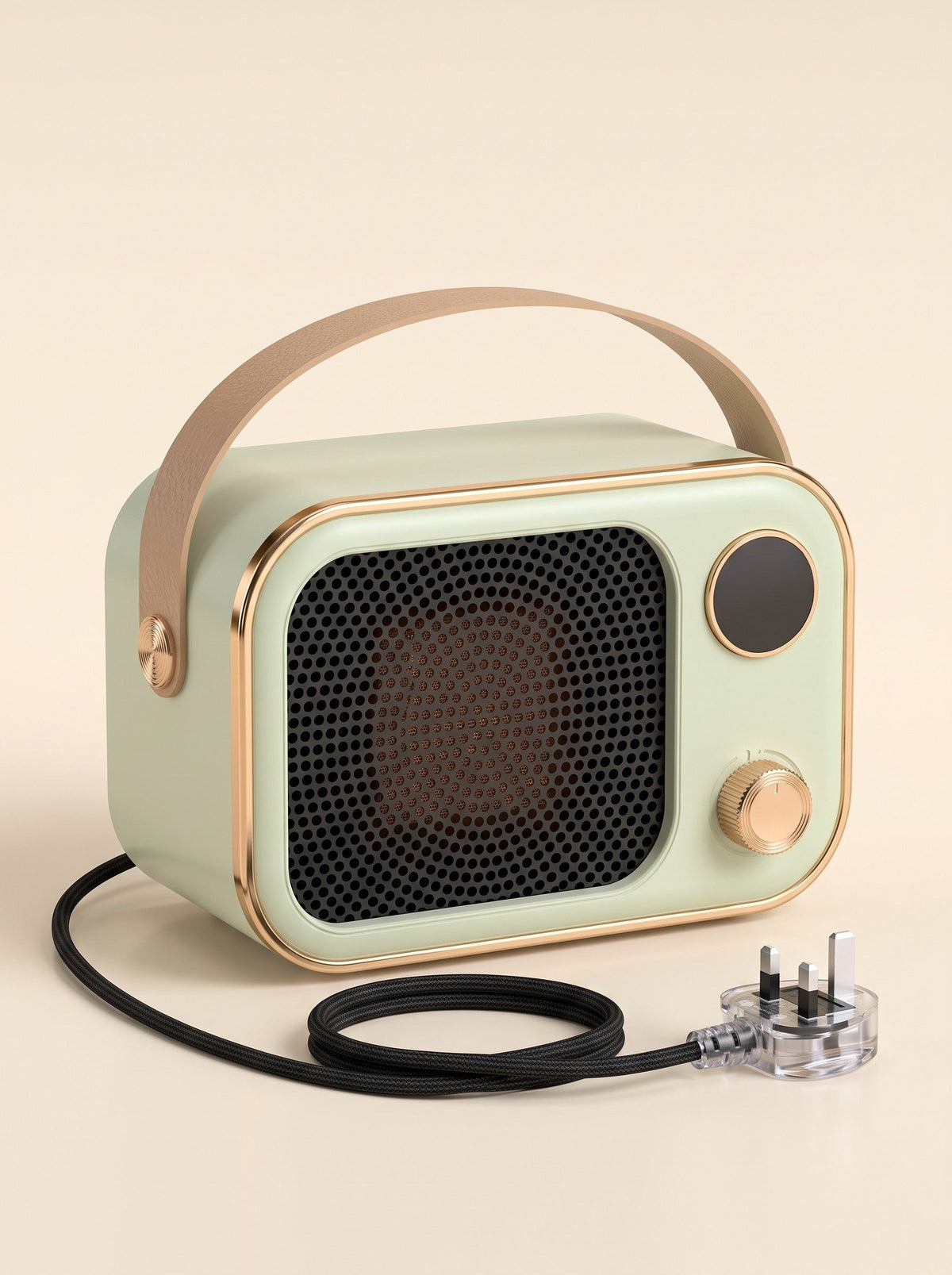 Retro Fan Heater 1200 W – Mint Green – packshot