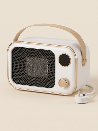 Retro Fan Heater 1200 W – White – packshot
