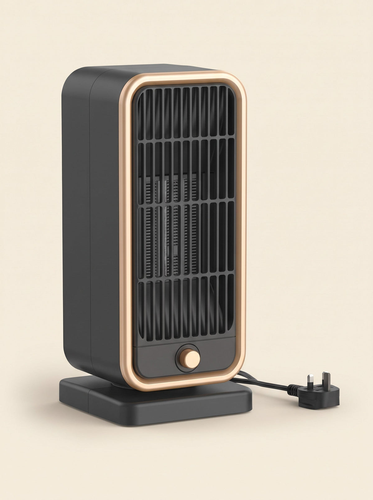 Small Ceramic Heater 500 W – Black/Gold – packshot