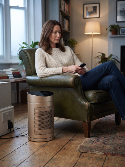 Oscillating Fan Heater 1200 W – Gold – lifestyle
