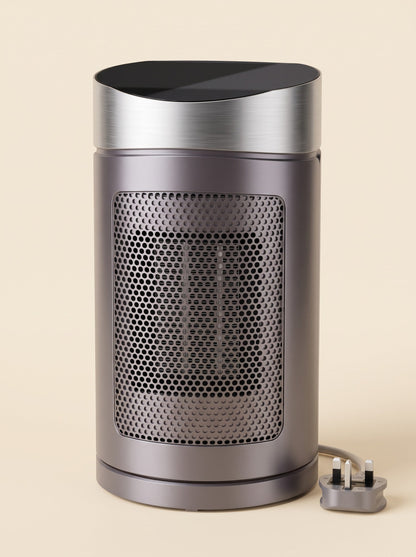Oscillating Fan Heater 1200 W – Silver – packshot