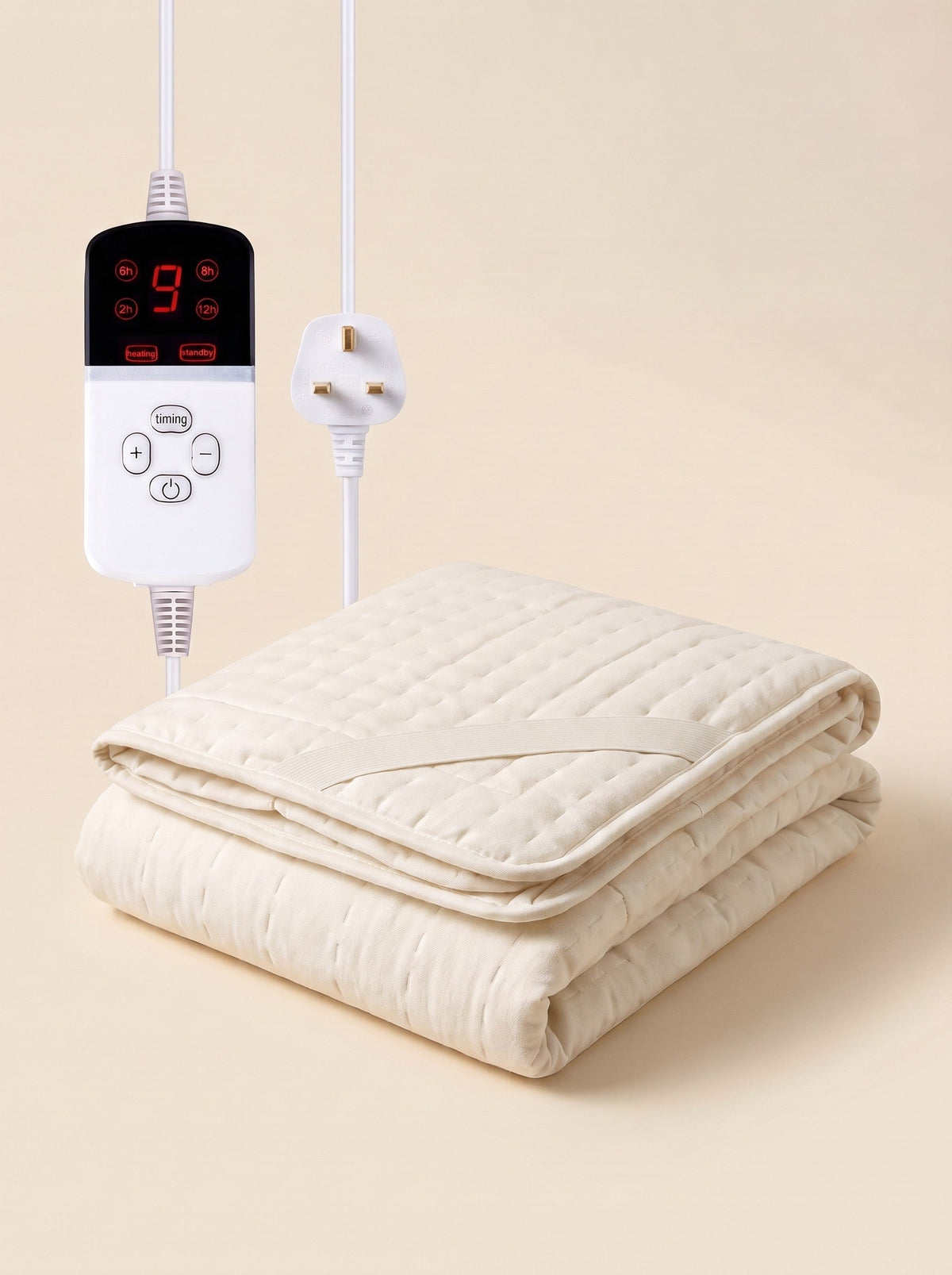 Heated Mattress Topper – Cream – packshot