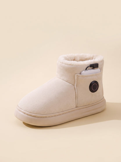 Women's Heated Boots – Cream – packshot