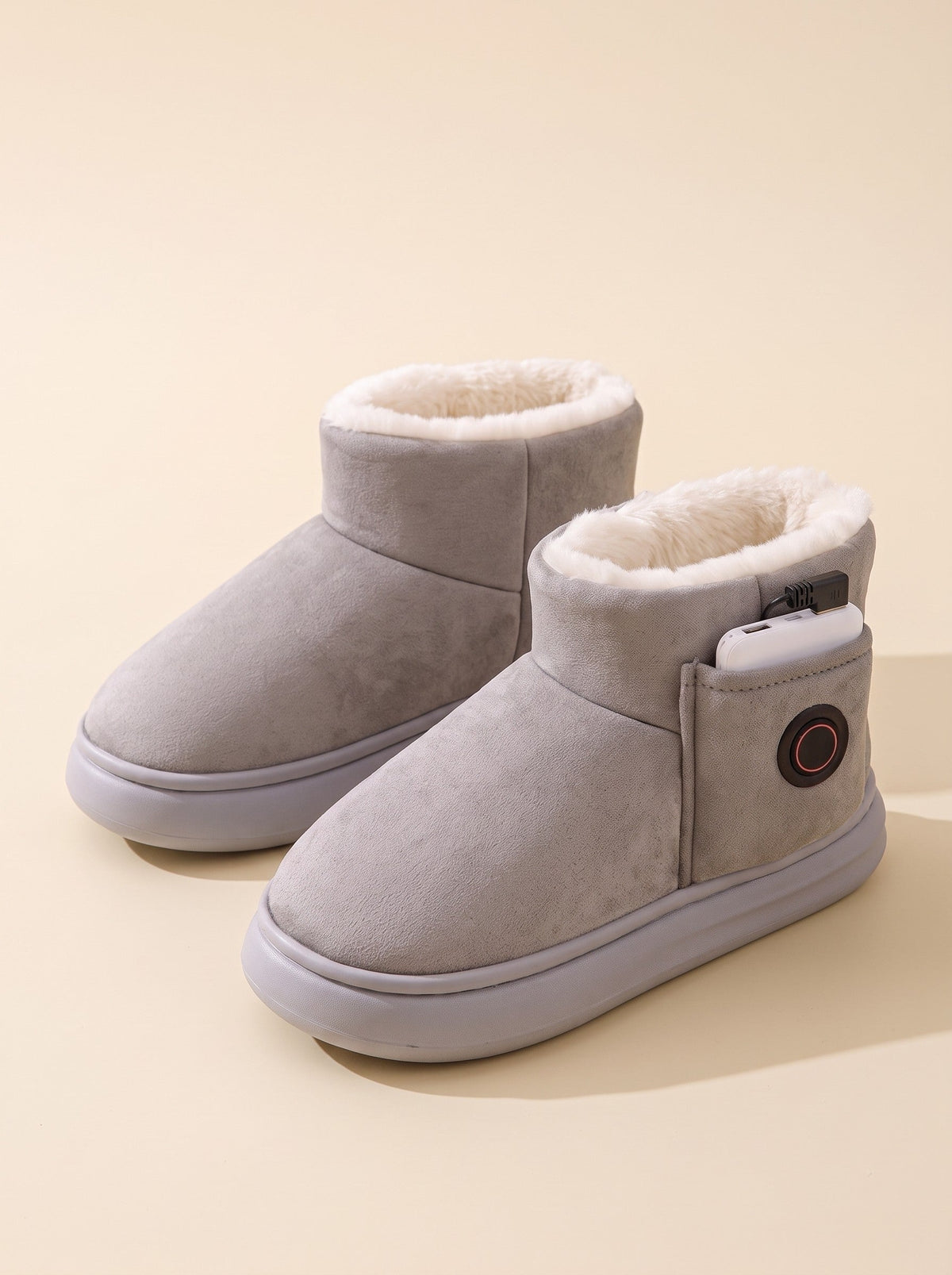 Women's Heated Boots – Grey – packshot